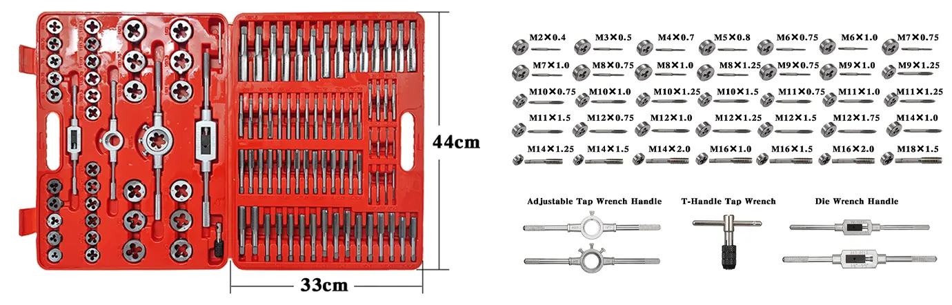 round threading dies size