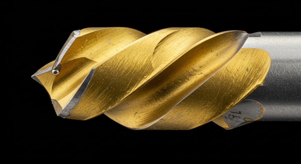 TiN coated drill bit